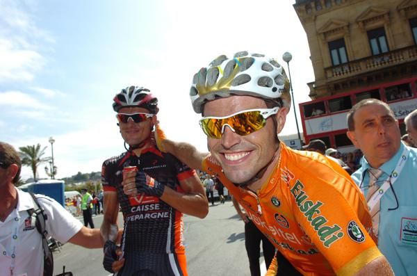 Olympic champ Samuel Sanchez happy for his compatriot's win.