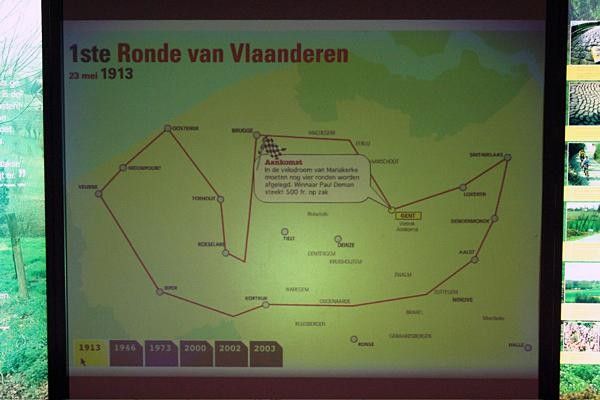 The route of the first race in 1913 really was a "Tour" of Flanders.