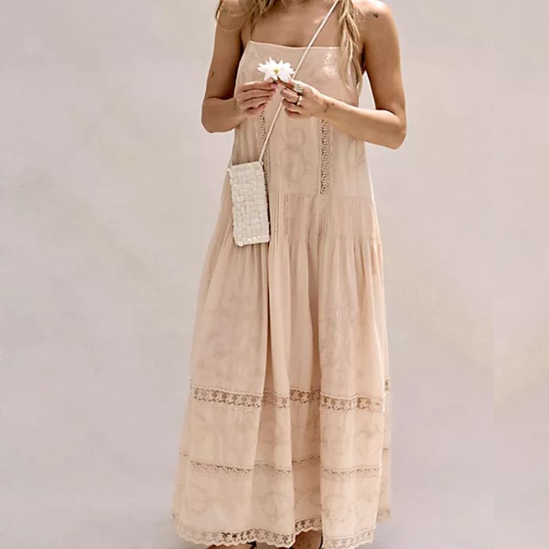 Free People, loose-fitting maxi dress