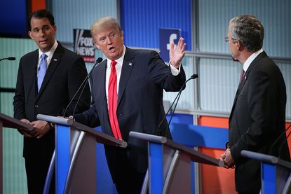 Donald Trump during the August Fox News Republican debate.