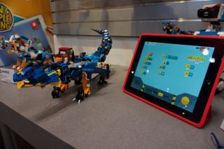 LEGO Ninjago Stormbringer and the Boost block coding interface at the NYC Toy Fair 2018