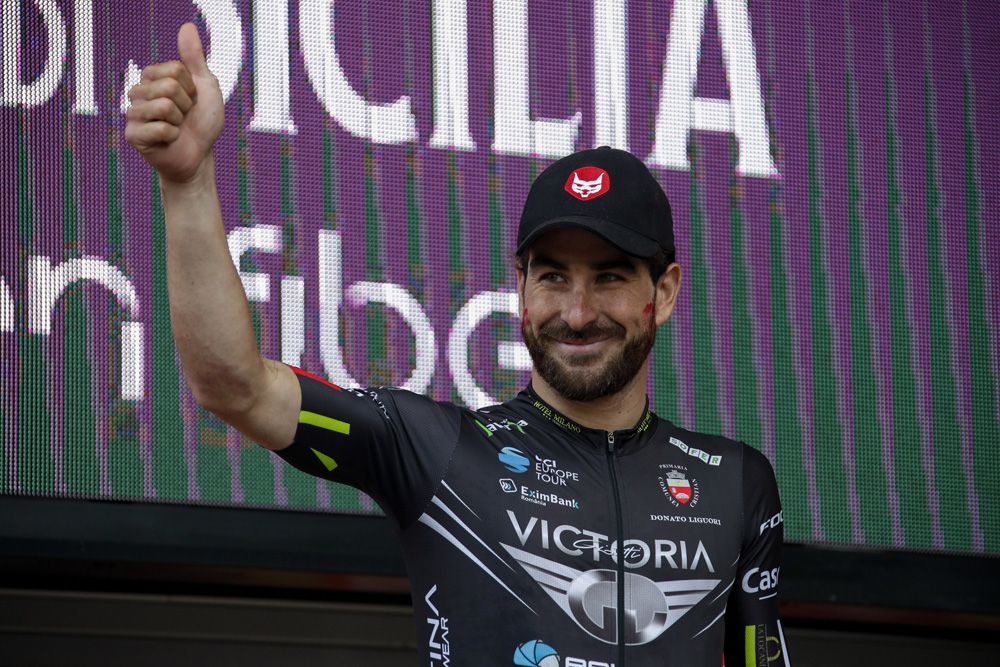 Riccardo Stacchiotti (Giotti Victoria-Palomar) on the podium