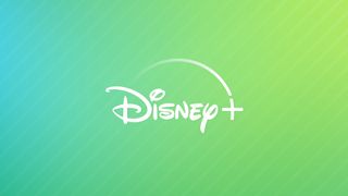 Disney+ logo on a green yellow background