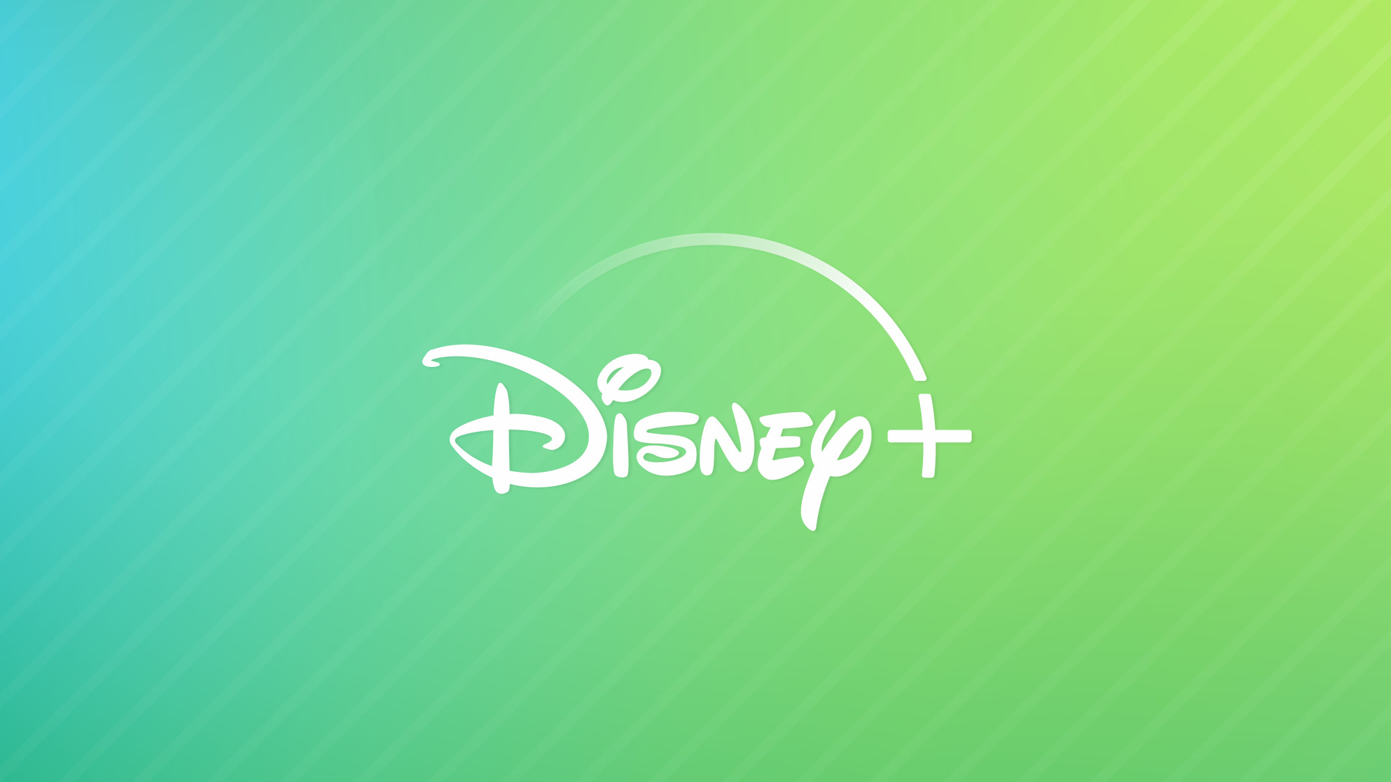 Disney+ logo on a green yellow background