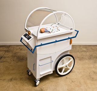 NeoNurture car-parts infant incubator, 2009. Designed with the Center for Integration of Medicine and Innovative Technology.