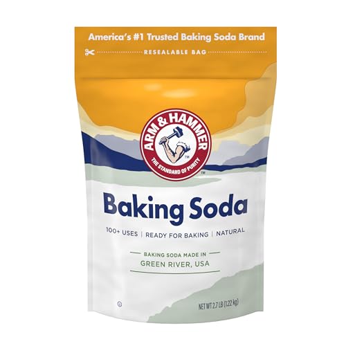 Arm &amp;amp; Hammer Baking Soda Made in Usa, Ideal for Baking, Pure &amp;amp; Natural, 2.7lb Bag