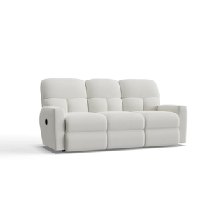 white three-seater reclining sofa