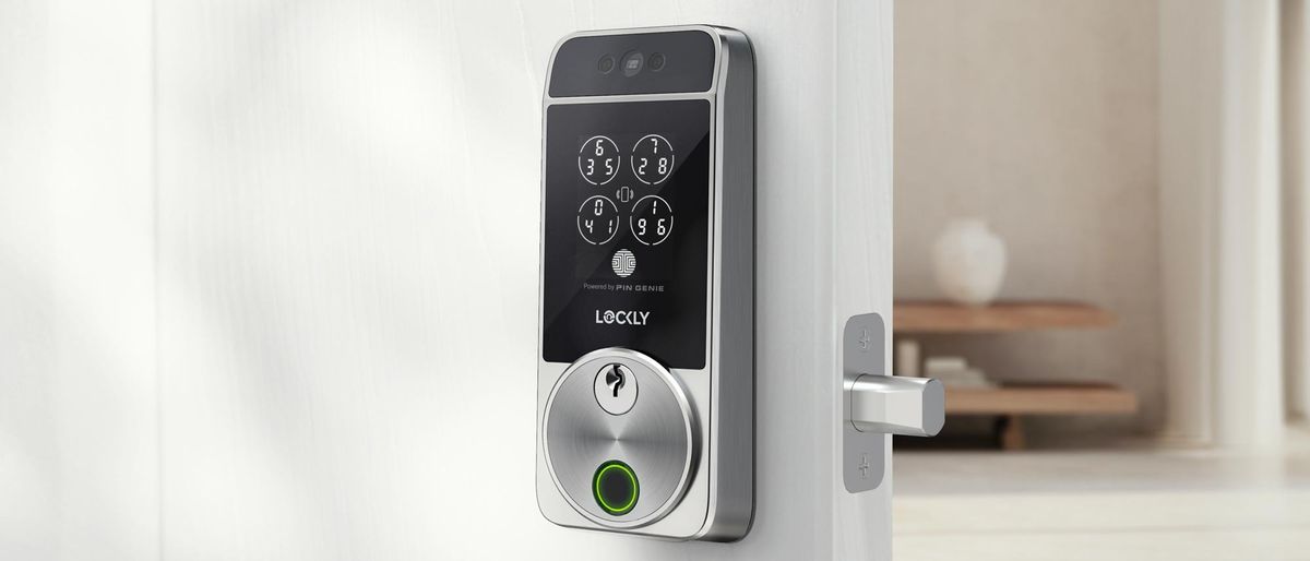 Lockly Visage on Door with PIN Genie Keypad