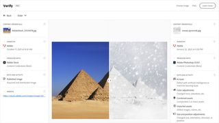 Adobe AI copyrights; a photo of the pyramids in the snow