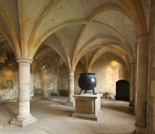 The warming room in Lacock Abbey, in the care of the National Trust