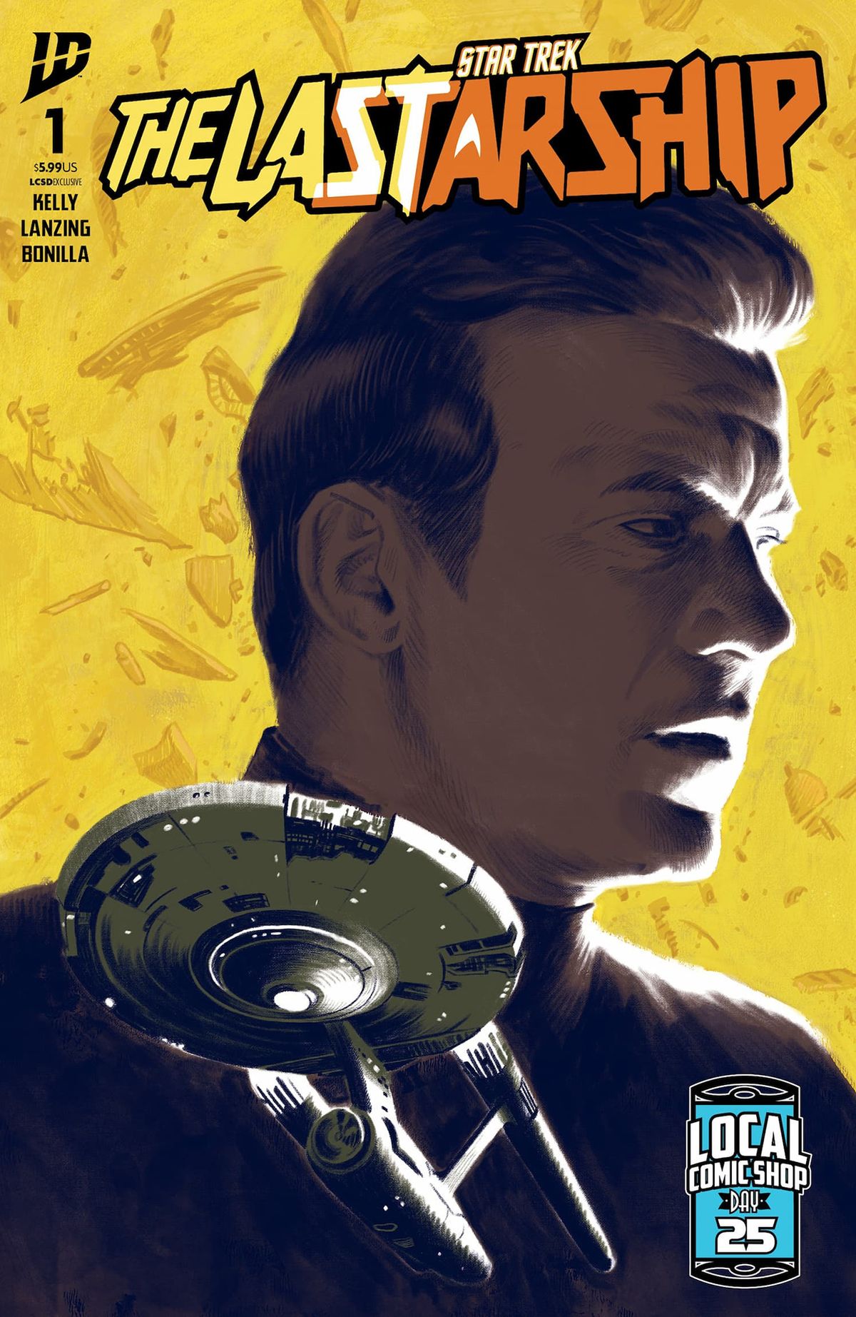 Star Trek: The Last Starship #1 cover by Malachi Ward
