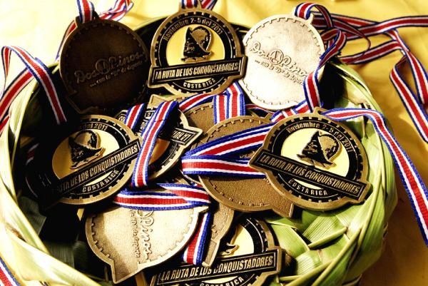 La Ruta finishers' medals