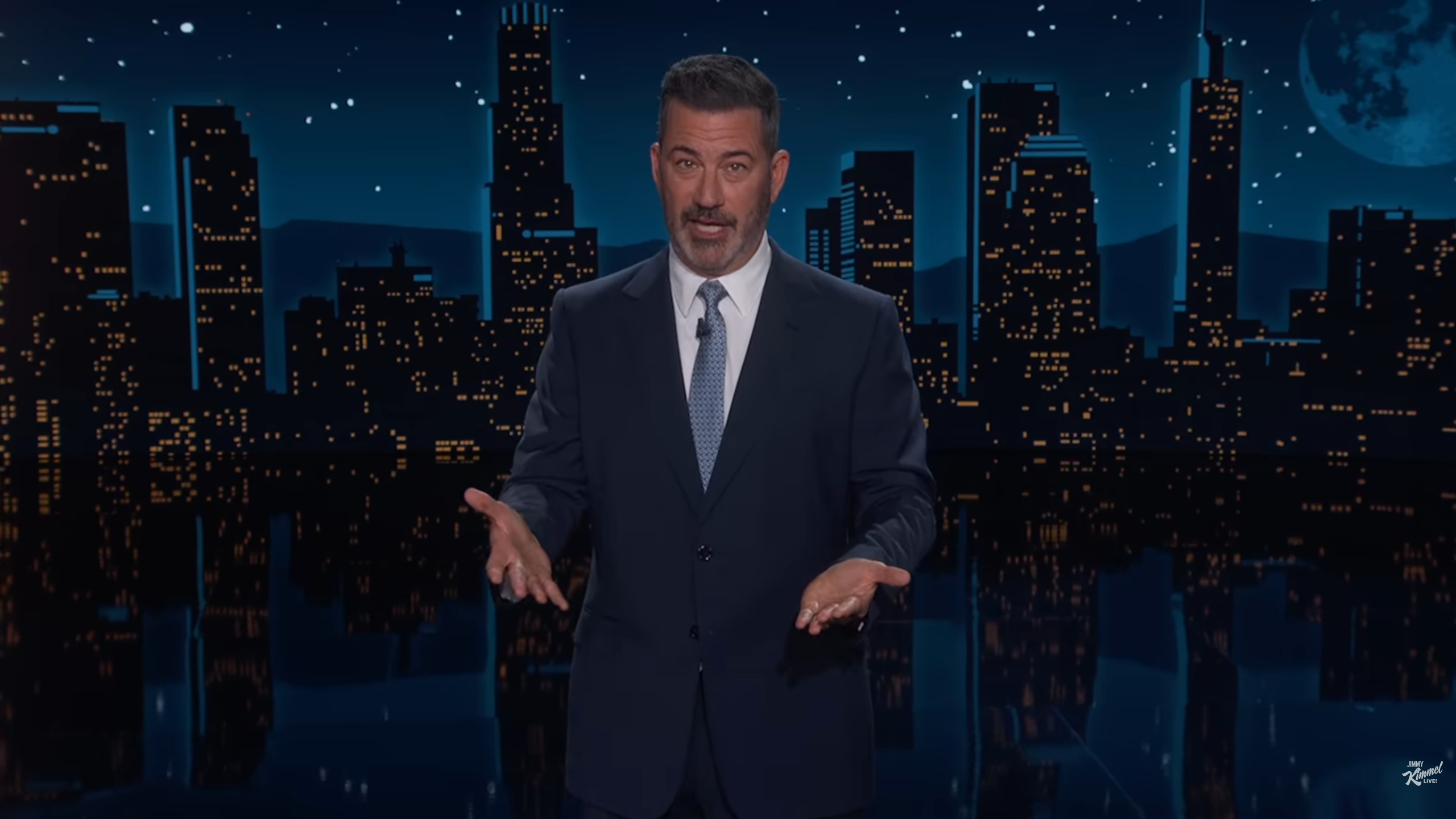 Jimmy Kimmel discussing the FCC on his late night show