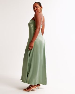 Strapless Trapeze Maxi Dress