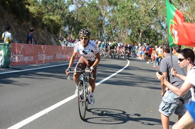 Domenico Pozzovivo (Ag2r La Mondiale) attacked out of the group