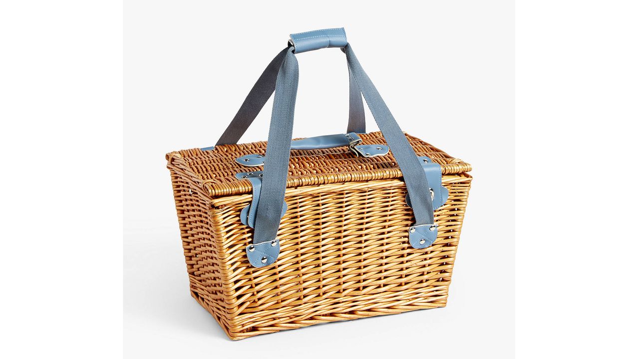 John Lewis &amp; Partners Meadow Filled Wicker Picnic Basket
