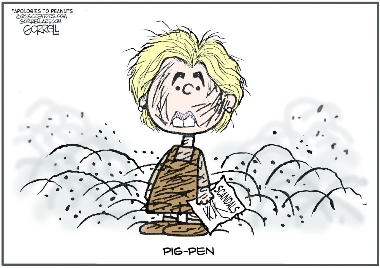 Political cartoon U.S. Hillary Clinton scandals