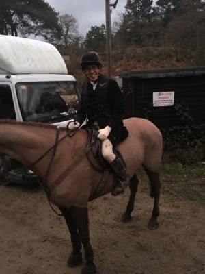With my trusty steed Simba