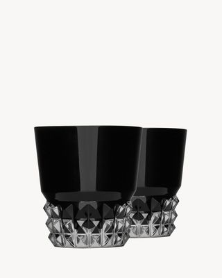 Baccarat Louxor Glasses in Black Crystal in Black