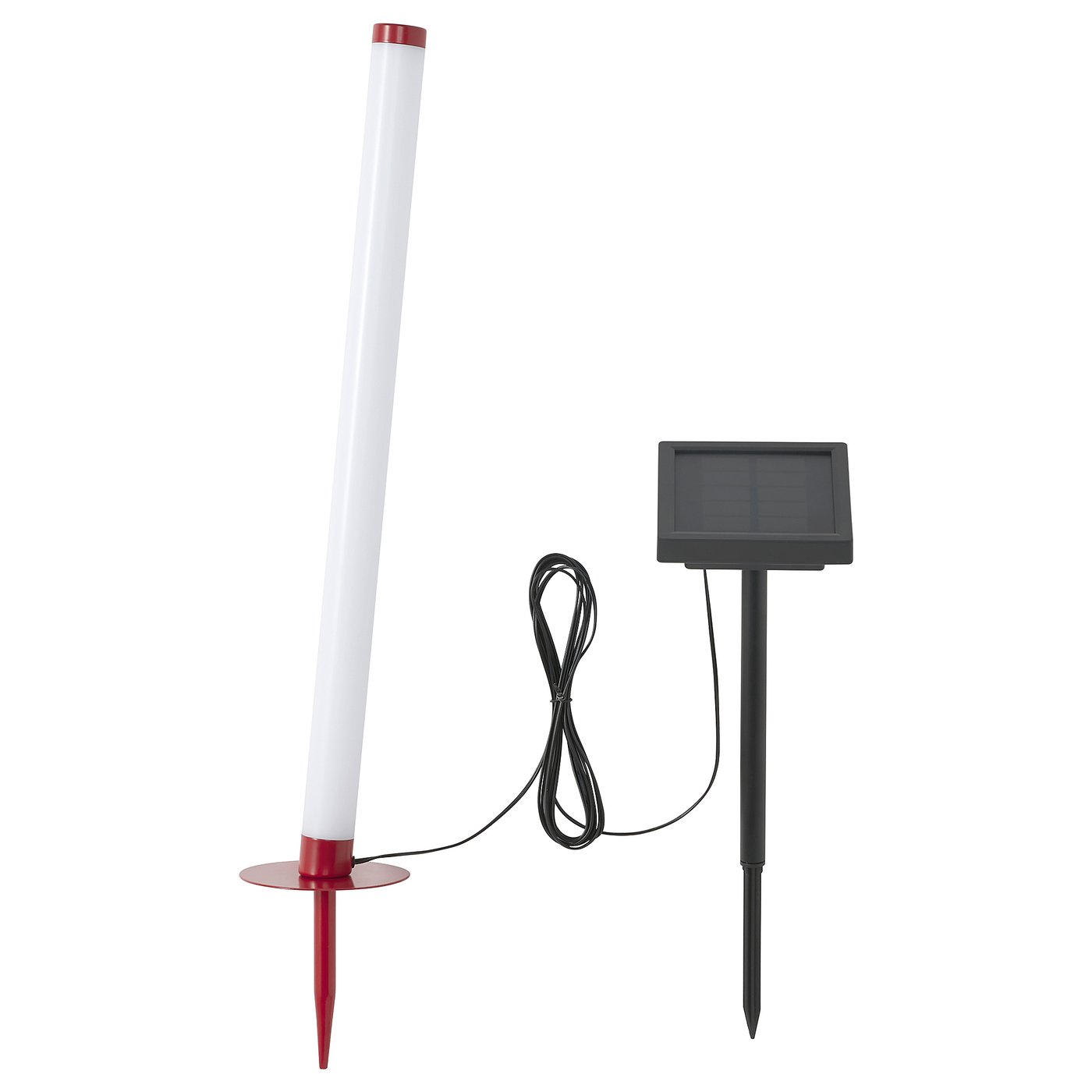 Solvinden Solar-Powered Ground Stick - Red 45 Cm