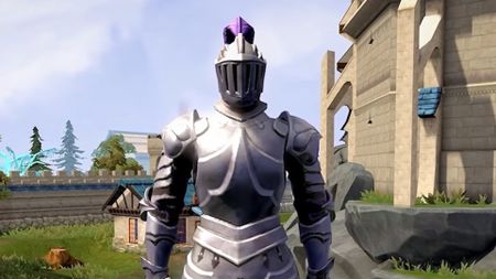 RuneScape screenshot of a knight in steel armor