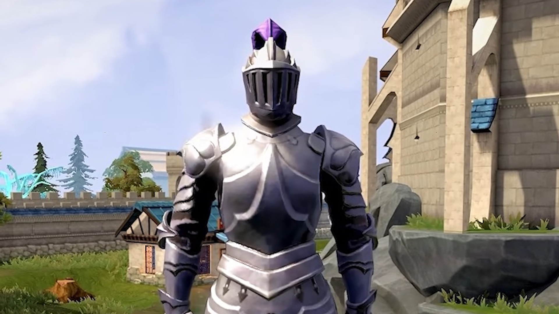 RuneScape screenshot of a knight in steel armor
