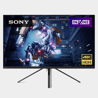 Sony Inzone M9 gaming monitor with grey backdrop