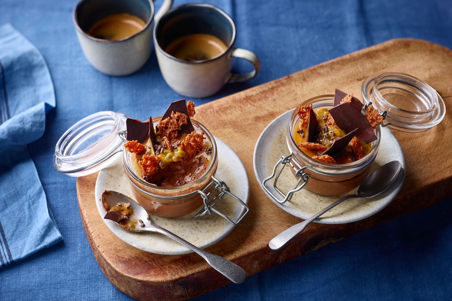 Image of food at Another Place of two food pots with chocolate and oats