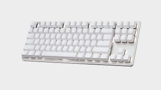 G.Skill KM360 gaming keyboard on the gray background.