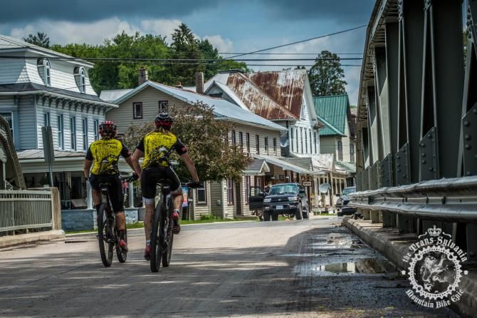 Lisa Le Poole and Kristin Walters enjoy the relatively flat roads of Coburn, PA between steep climbs.