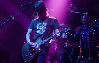 Steven Wilson (left) and Marco Minneman perform on stage at Queens Hall on March 16, 2015 in Edinburgh, Scotland