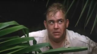 John Candy trapped in a tiger trap in Volunteers.