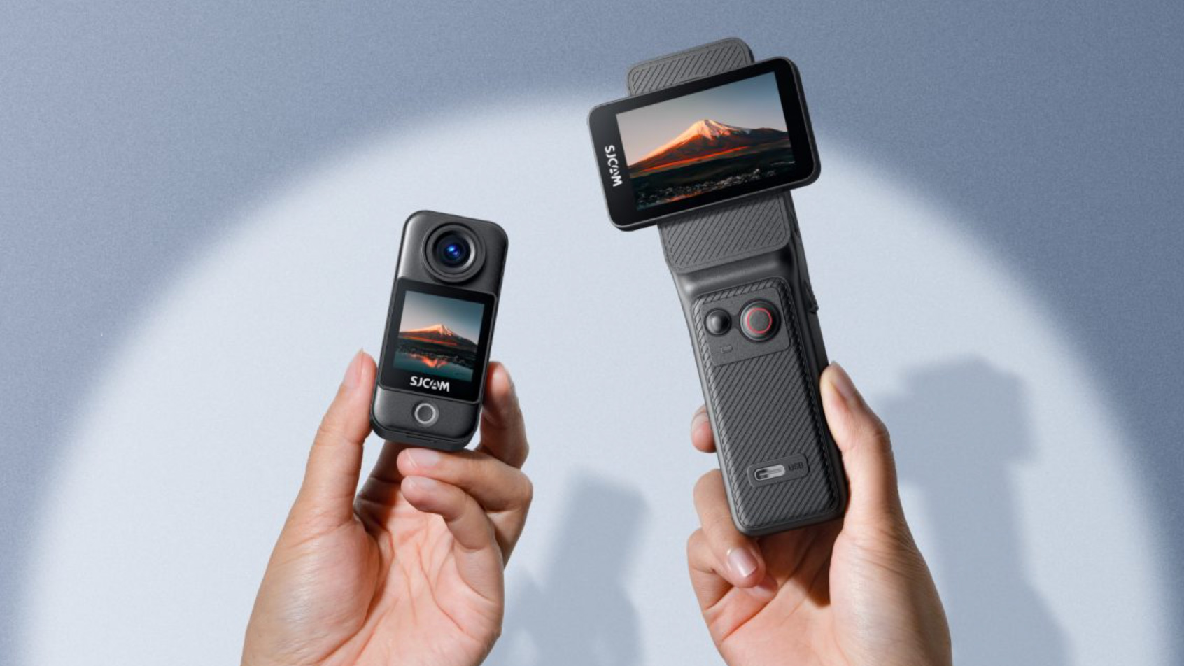 SJCAM C400 held in two hands