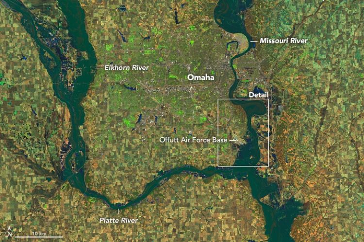 Nebraska Flooding Seen from Space in Dramatic Detail