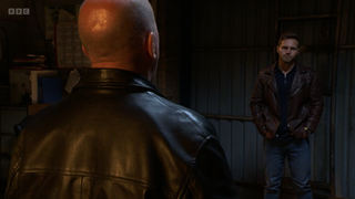 Phil Mitchell and Keanu Taylor meet at The Arches in EastEnders
