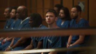 Devon Graye as Julian La Cosse in court in The Lincoln Lawyer season 3 episode 2