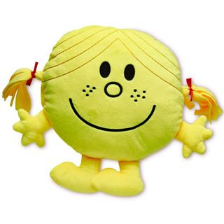soft toy in yellow colour with red ribbon