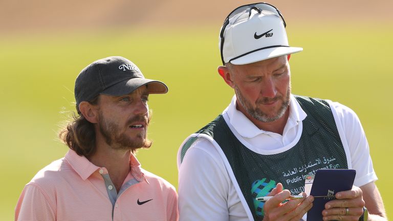 Tommy Fleetwood and Ian Finnis at the 2022 Saudi International