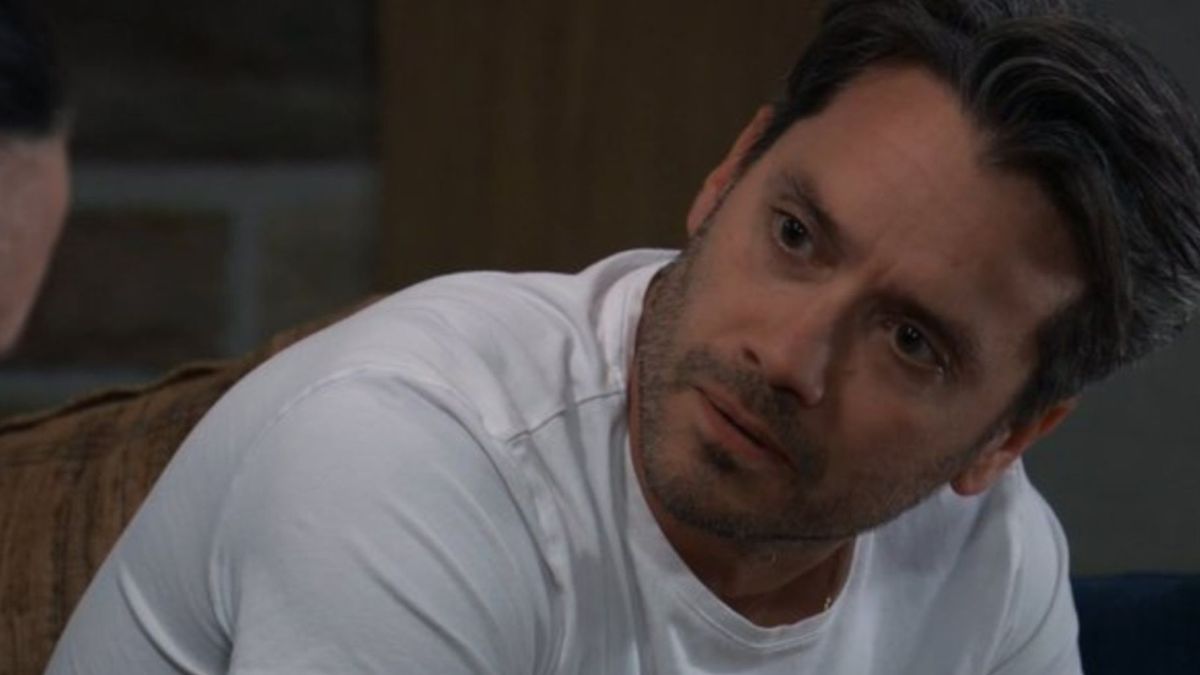 Dominic Zamprogna as Dante upset in General Hospital