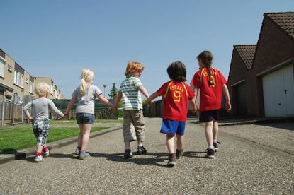 Kids walking