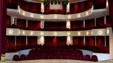 Teatro della Cometa, Rome, featuring red seating by Poltrona Frau