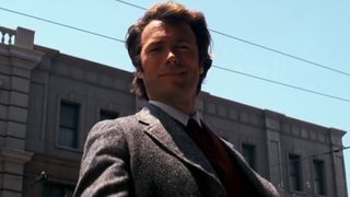 Clint Eastwood stands under the sun in Dirty Harry