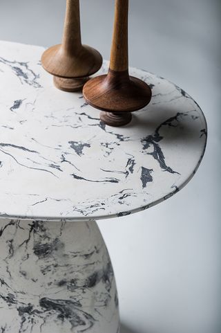 A marbleised surface
