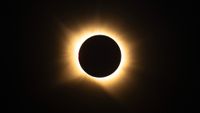 a ring of fire on a black background