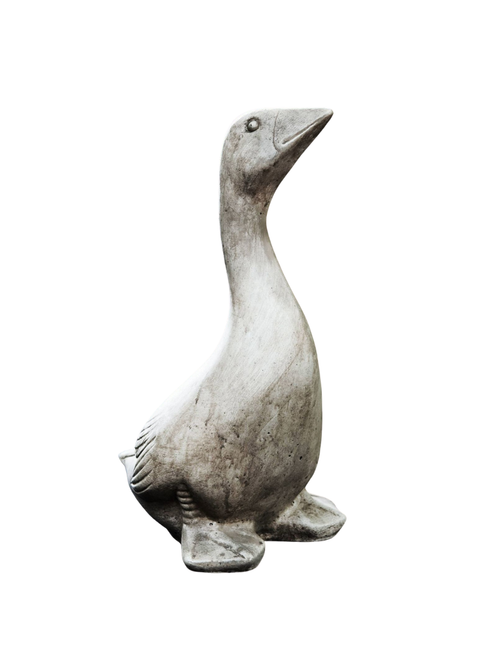 Handcrafted Cast Stone Goose Garden Object