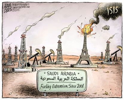 Editorial cartoon World ISIS Saudi Arabia Fuel