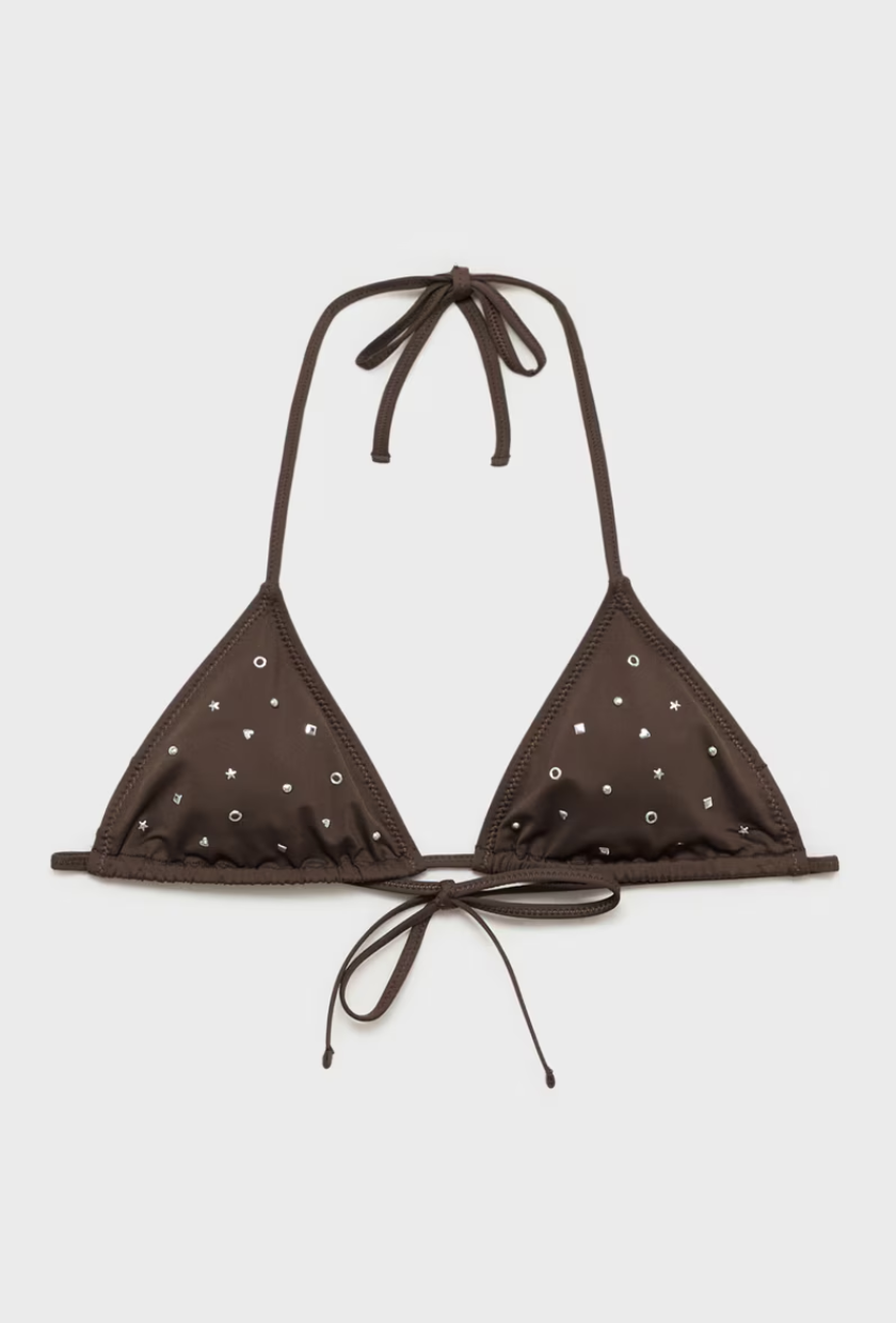 An image of a studded bikini from Mango.