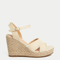 Canvas Buckle Wedge Espadrilles: Was £39.50 now £25