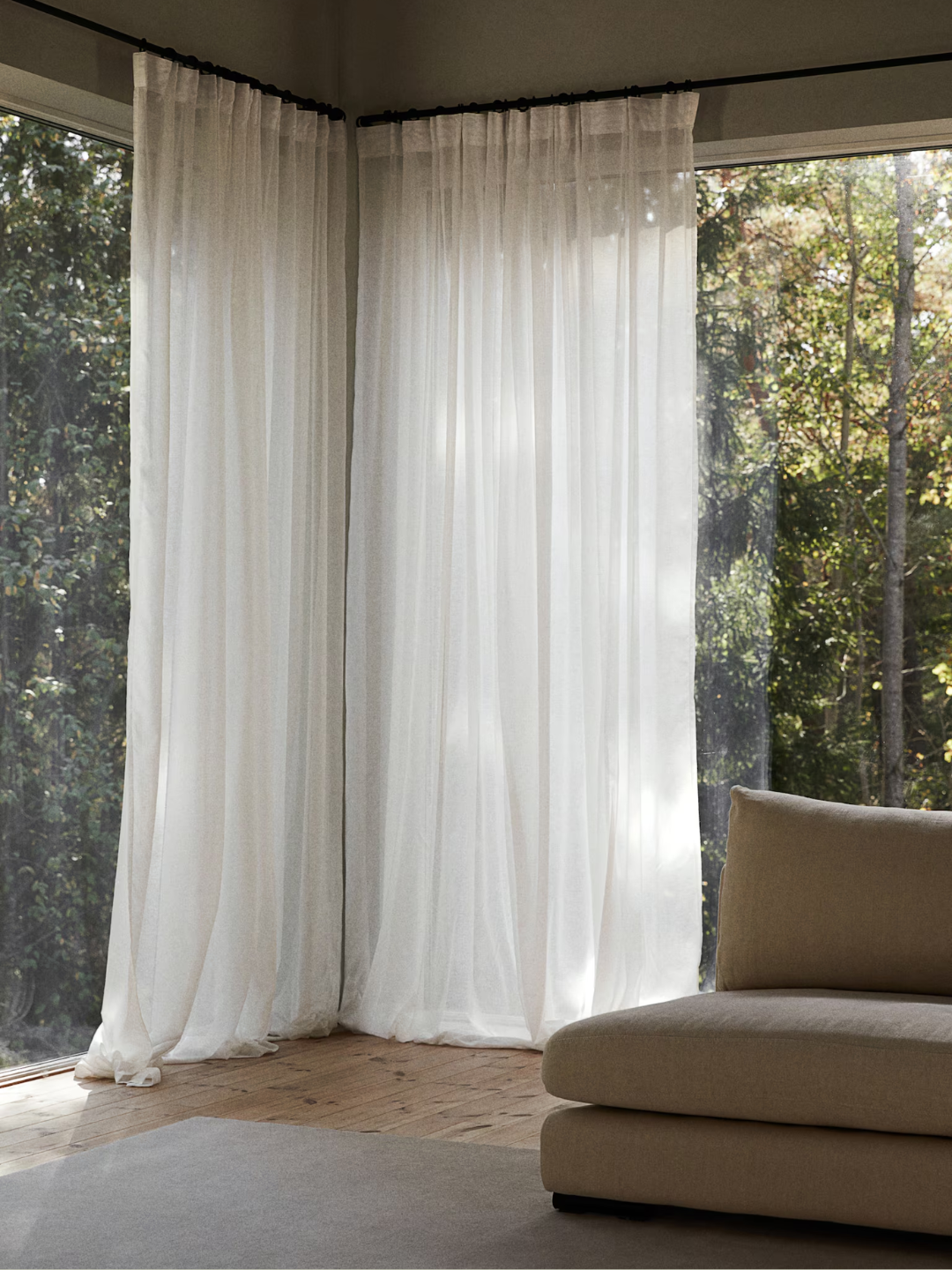A long and wide white curtain from H&amp;amp;M
