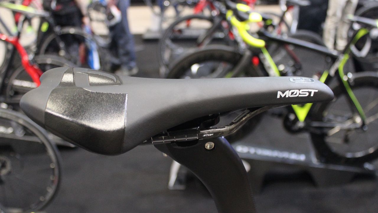 Pinarello's in-house component brand Most provide the saddle